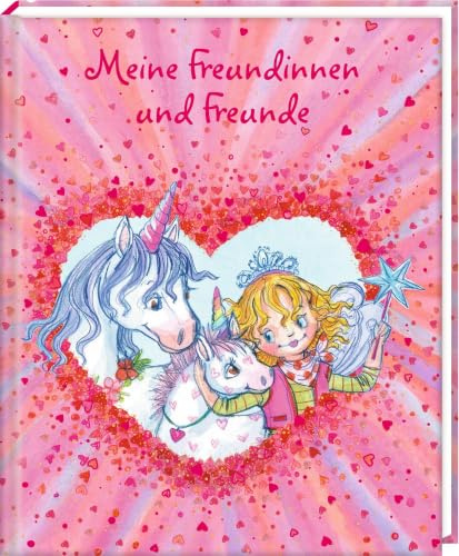 Freundebuch – Meine Freundinnen und Freunde: Prinzessin Lillifee: Für Mädchen in Kindergarten und Grundschule; mit Glitzer, Neonpink und Goldfolie