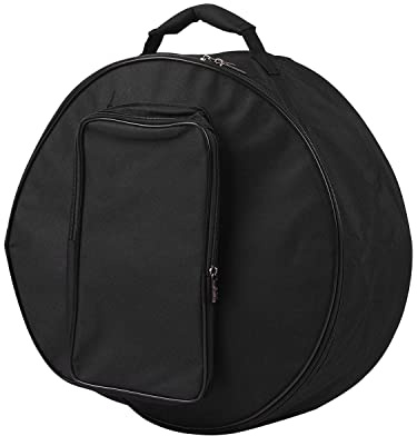 Walfront Kompakter Snare-Drum-Taschen-Rucksack mit Schultergurt, Rot, Wasserabweisendes Nylon, Schutzhülle für 14-Zoll-Snare-Drum, für Musiker und Reisen (BLACK)
