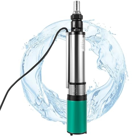 Bomba de agua sumergible para pozo profundo de 24 V, bomba de agua sumergible eléctrica para pozo profundo, bombas sumergibles de acero inoxidable con elevación de 25 m