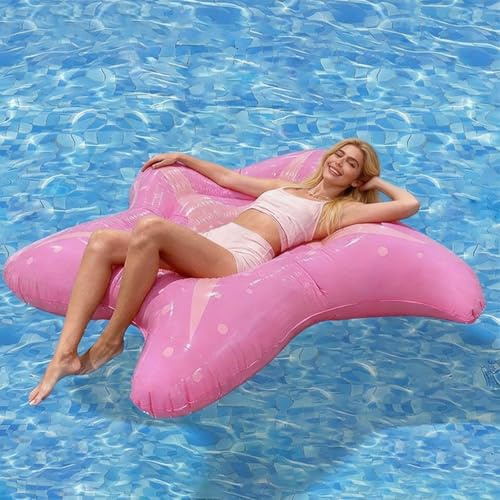 Flotador Asiento Piscina Hinchable Estrella de Mar Colchoneta Piscina Adultos, Hamaca de Agua Colchón Hinchable Playa, para Fiestas Acuáticas, Playa de Verano 150cm