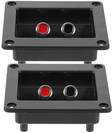 UTHCLO 2 Pezzi Terminali per Casse Acustiche Molla in Abs e Lega Nero, Piastra Terminale per Subwoofer e Impianti Audio, per Home Theater e Impianto Audio da Palco