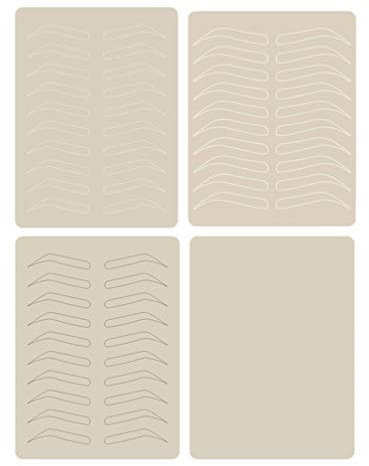 Healifty 4 Blätter Haut Permanent Make-Up Latex Haut für Augenbrauen Tattoo Microblading Lieferungen Üben