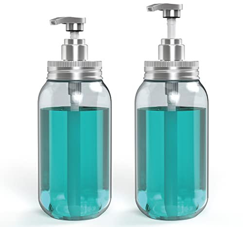 Luvan Dispenser di Sapone in Plastica da 750 Ml con Pompa, Dispenser per Shampoo Doccia da 2 Pezzi, Dispenser per Lozione da Bagno Grande per Sapone Liquido, Gel Doccia, Olio Essenziale(Blu)