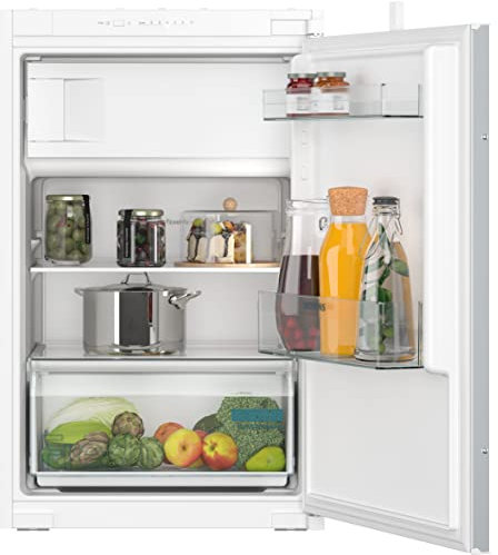 SIEMENS KI22LNSE0 iQ100 Einbau-Kühlschrank mit Gefrierfach, 88 x 56 cm, 104 L Kühlen & 15 L Gefrieren, LED Beleuchtung für gleichmäßige Ausleuchtung, freshBox für Obst-Gemüse