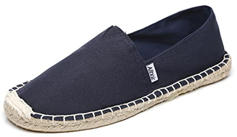 Altxic Comfort Canvas Slip på Espadrilles Flat, Ren blå, 45 EU