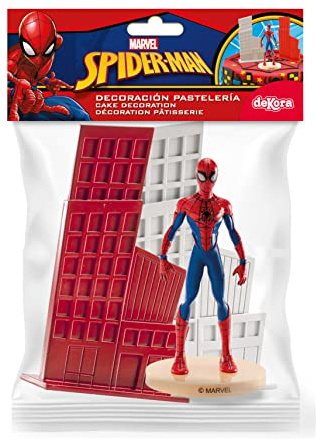 Dekora, Geburtstag Spiderman Set, Marvel Tortenaufsatz, 3 Stück Tortendeko Spielzeug, Die Spiderman Kuchendekoration