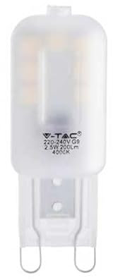 V-TAC VT-203 Lampadina led G9 chip Samsung SMD faretto 2,2W bianco caldo 3000K - SKU 20478