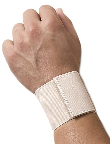 Beman 201 - Polsino Ortopedico Elastico a Compressione Regolabile, polsiera per tendinite polso per Supporto e Sollievo dai Dolori a Fascia, Polsiera Ortopedica (3/Beige)