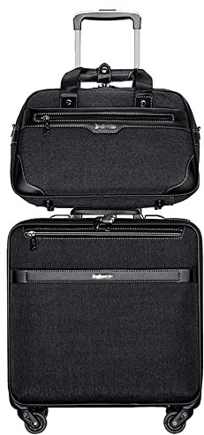 GOTYKE Rollende Laptop-Aktentasche Premium Rolling Laptop Trolley Tasche Passt bis zu Laptop Wasserabweisend Rolling Computertasche mit RFID-Taschen für Reisen/Business/Schule/Frauen (Farbe: B)