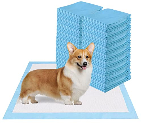 GOPLUS Lot de 100 Alaise pour Chien Jetable, 60x60CM, 5 Couches Absorbant | Tapis Educateur Chien, Séchage Rapide, Absorbant, Anti-fuite, Imperméable, Puppy Pipi Pads, Alese Chien pour Chambre