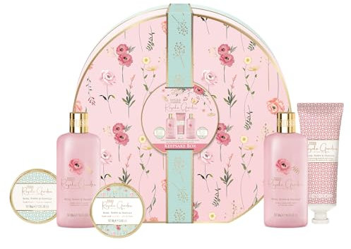 Baylis & Harding Royale Garden Rose, Poppy & Vanilla Luxury Hat Box Gift Set - Vegan Friendly (Pack of 1)
