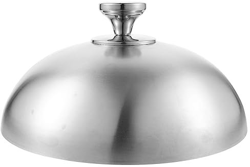 UPKOCH Food Cover Dome Creative Design Stainless Steel Food Protecting Cover Portable Silver Dome Lid with Anti-Rust and Deformation-Resistant Features for Kitchen and Restaurant Use
