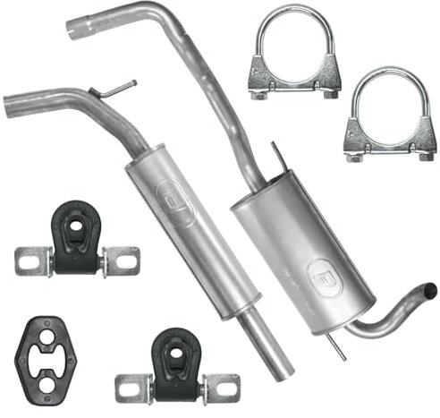 Polmo Schalldämpferset Auspuffanlage Auspuff für VW Polo 3 III 6N 1994-12/1999 1.9 SDI
