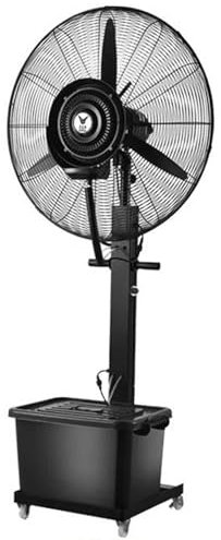 Ventilador de Pie Industrial Con Agua Refrigeración por Pulverización 3 Velocidades con Depósito de Agua De 42L Robusto Y de Larga Duración (Size : S, Color : Fixed)