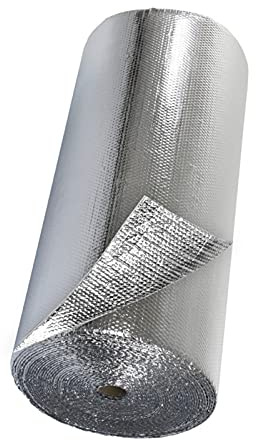 JINDAOSH Selbstklebend Dampfsperre wasserdichte Thermofolie Isolierung Aluminium-Folie Membrane Für Dachboden Wand Haus Wohnwagen Dachboden Garage Dächer(Size:1x10m (39 in X 23 Ft))