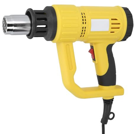 Pistola de Calor de 1800 W, Mejoras Mecánicas de la Pistola de Aire Caliente para Manualidades, Flujo de Aire Dual de Calefacción Ajustable, Boquillas Reflectantes, (Enchufe