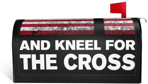 Mailbox Covers I Stand for The Flag I Kneel for The Cross 8 Mail Box Cover Magnetic Post Cover Letter Box Covers Garden Decor Outdoor Indoor 21x18 in