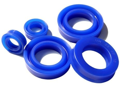 TC Retén del eje de aceite, Sello hidráulico de eje radial UN, diámetro interior 8-19 mm, eje de pistón de poliuretano, vástago de pistón, sello de aceite de copa en forma de U de un solo labio de PU(