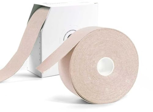 Kinesiotapes 1 Rollen Beige 5cm × 5m, mit praktischer Aufbewahrungsbox | Profi Sporttape für Gelenk und Muskelunterstützung, Hoch elastisch Latexfreies&Starke Wasserdichtigkeit