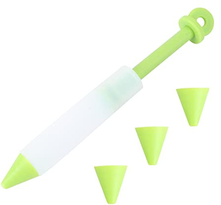 UKCOCO Penna Decoratrice in Silicone Verde Per Dolci Con Beccucci Penna Decorazione Torte e Biscotti Per Scrivere e Personalizzare Cupcake Biscotti Cioccolato e Fondente