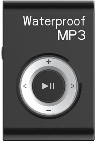 Osmond Lettore Musicale MP3 Impermeabile IPX8 per Immersioni, Surf, Nuoto, Mini Lettore MP3 con Clip, Radio FM, Cuffie Impermeabili A