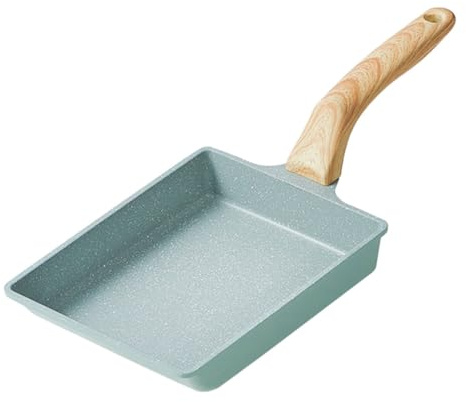 CIYODO Poêle Tamagoyaki Japonaise Antiadhésive Carrée Revêtement Résistant Chaleur Compatible Gaz Induction Électrique Pour Omelettes Sandwiches et Bacon