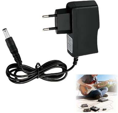 9V 1A Ladegerät, Netzteil Adapter Wandladegerät Universal Transformator Euro Stecker Steckernetzteil Gitarre Pedal Netzteil Adapter für eine Vielzahl von Elektronischen Keyboards LED Lichter Router