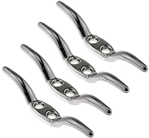 VBSYUYQ 4 Pack Silver Zinc Alloy Blind Cord Cleat Hooks For Window Shades | Two mount options screw or adhesive, hook design organises vertical & roller blind cords