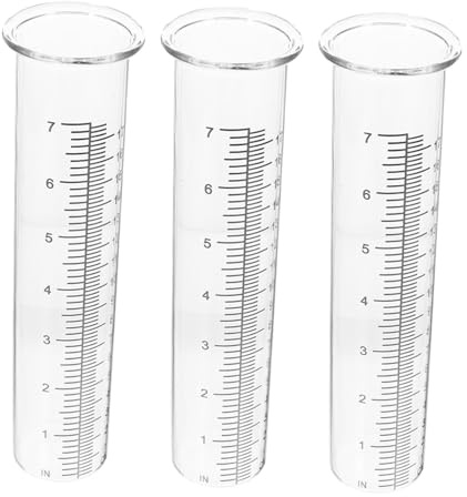 TOYANDONA 3 Pz Pluviometri Da Esterno Per Cortile Pluviometro Da Esterno Con Scala Trasparente Pluviometro Da Strumento Di