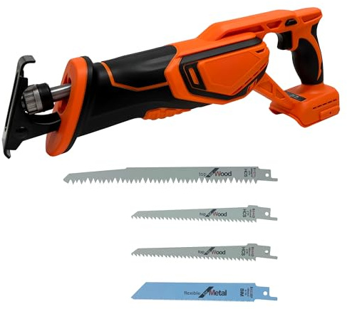 Cordless Reciprocating Saw Compatible With DEWALT 20V LI-ION Battery.Electric Sierra Recíproca With Brushless Motor And 4 Blades、Tools-Free Blades Install.0-3500RPM Recipro sawzall For Wood/Metal/PVC.