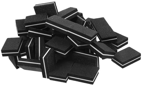 Gatuida 50 pezzi Limette Unghie Mini Doppia Faccia in Spugna per Manicure e Pedicure Blocco Levigante Compatto e Resistente per Lucidatura Unghie Uso Professionale e Domestico