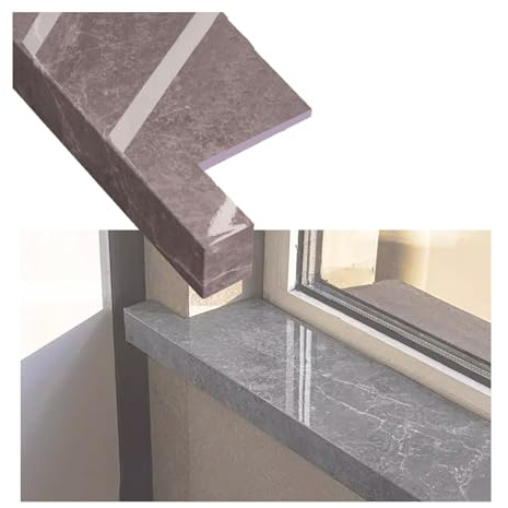 LVLDAWA Davanzale per Finestra in PVC, Piastra Ricambio Decorativa Impermeabile in PVC per Finestre, Protezione per Davanzale con Effetto Marmo per Balcone Bagno(60X30CM/23.6X11.8in)