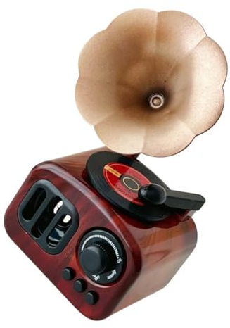 VALICLUD Gramophone Music Box Abs Desktop Decorative Figurine for Home