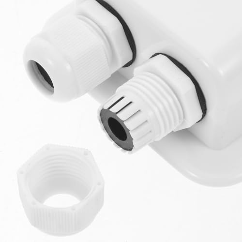 HOODANCOS Scatola Passacavo Solare ABS Doppio Ingresso per Tetti Camper e Yacht Pressacavi per Ingresso Cavi Pannelli Fotovoltaici Accessorio per Installazioni Solari Mobili