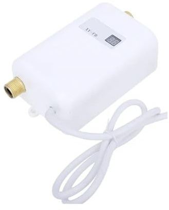 Scaldabagno istantaneo, Scaldabagno Senza Serbatoio, Riscaldatore Di Acqua Calda Istantaneo, Mini Scaldabagno Elettrico Istantaneo Senza Serbatoio Da 3000 W Bagno Cucina Lavaggio(WHITE)