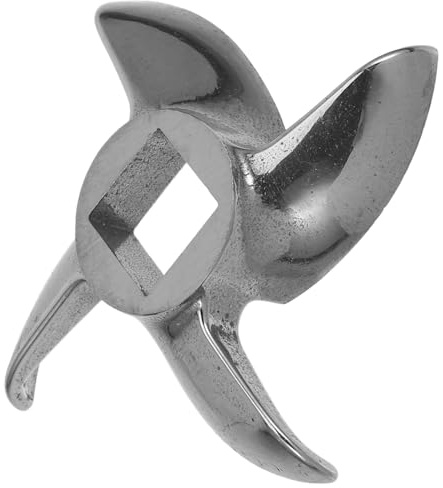 Toyvian Cuchillas para Picadora de Carne de Acero Inoxidable, 0,47 Pulg Orificio Cuadrado, 2,48 Pulg Diámetro, Accesorio para Picadora Manual y Eléctrica, Piezas para Molienda