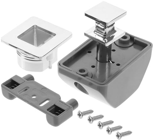 Serratura a Pulsante Keyless per Armadi e Cassetti in Lega di Zinco | Profilo Basso, Stile Minimalista, Finitura Semplice, Adatta a Mobili e Yacht, Struttura in Nylon