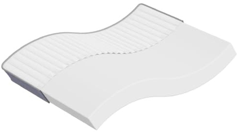 QUAHEAS Madrass skum medelmjuk 160 x 200 cm, andningsaktiv och vändbar med persikorosa tyg, bekvämt sovunderlag för sovrum, hållbar rullmadrass med mjuk hårdhet
