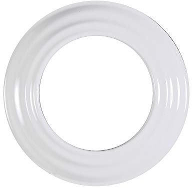 FIREFIX 1764 Email Rosette weiß, 4 cm breit, ø 120 mm - für 0,6 mm starke Ofenrohre