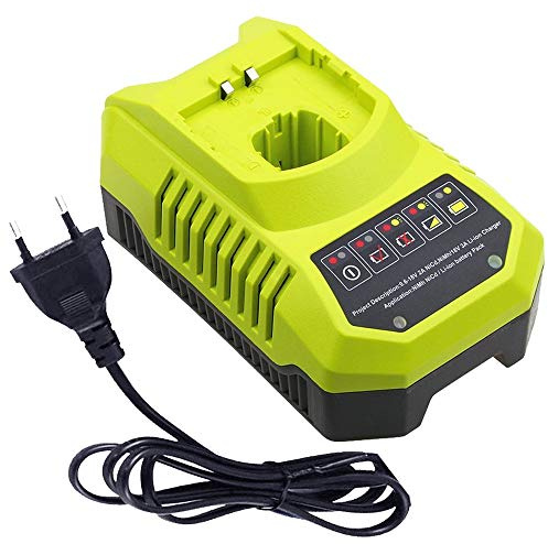 Dosctt Ladegerät 9.6 V - 18 V Lithium-Ionen und NI-Mh Ersatz für Ryobi P117 Akkuladegerät BCL14181H