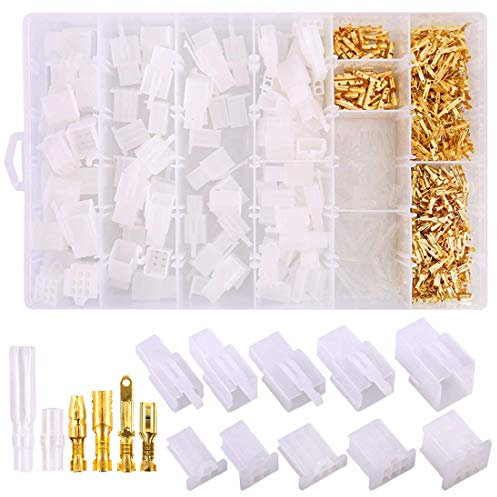 700 Stücke Automotive Elektrokabel Steckverbinder Kit, 2,8mm 2 3 4 6 9 Pin Automotive Elektrokabel Steckverbinder Pin Header Crimp Kabelklemmen und 30 Kits 4mm Auto Motorrad Bullet Terminal Wire