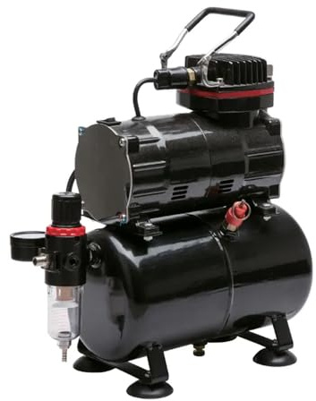 Royalmax Airbrush Compressor TC-80T,High-Performance Single Cylinder Piston Air Compressor with Air Tank