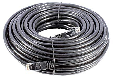 Smedz CAT6 10 m Full Solid Copper UTP 24 AWG Indoor/Outdoor Plug and Play Network Cable GigaBit Ethernet Patch Lead – Black