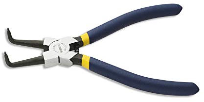 WISEPRO Circlip Pliers Internal Heavy Duty Snap Ring Pliers with Bent Jaw for Ring Removing and Retaining 7 Inch