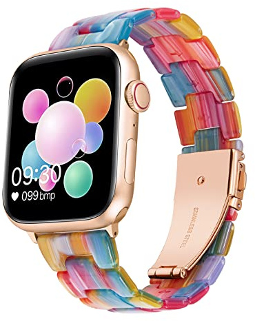 BINLUN Compatible with Apple Watch Straps 38mm 40mm 41mm 42mm 44mm 45mm 46mm 49mm for Women Men, Ladies Resin Watch Band Compatible with iWatch Series 11/10/9/8/7/6/5/4/3/2/1/Ultra/Ultra 3 2/SE/SE3 2