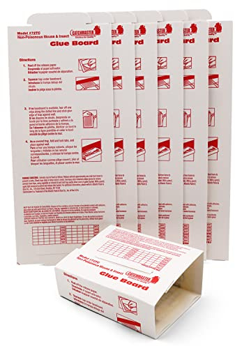 Catchmaster 72TC Trappola con Esca 6 Pezzi | Adesiva di qualità Professionale | Soluzione Senza Veleno per Interni, Magazzini e Stoccaggio | Ideale per un Controllo Efficace di Topi