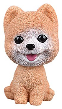 iSpchen Wackelkopf Spielzeug Hundedekoration Auto Armaturenbrett Dekoration 9cm Harz Niedlicher Kopfschütteln Hund Puppe Auto Ornament Interieur Innendekoration Zubehör