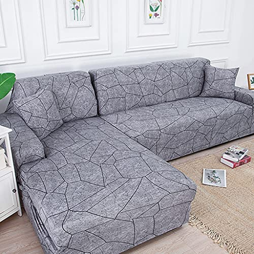 uyeoco Couchbezug L Form Sofabezug L-förmiges Ecksofa Stretch Sofa überzug mit Elastische für 1/2/3/4 Sitzer 1 Stück （L-förmiges Ecksofa erfordert Zwei） (Color : J, Size : 3 Sitzer 195~230cm)