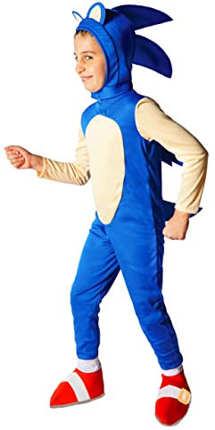 Ciao- Sonic the Hedgehog costume travestimento bambino originale SEGA (Taglia 5-7 anni)
