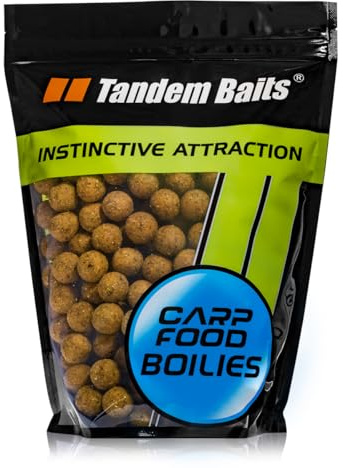 Tandem Baits Carp Food Boilies Leckere Boilies für Karpfen Angeln ohne Mühe Köder zum Große-Fische-Angeln Karpfenzubehör für Profis & Hobby-Angler 18 mm 1 kg